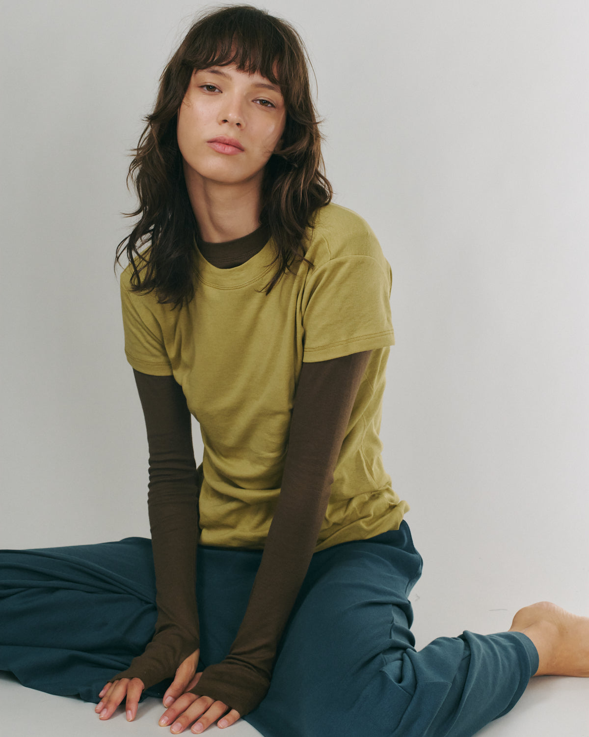 JULIE TEE PALE OLIVE