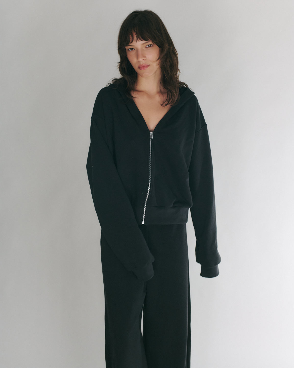 MIKEY ZIP HOODIE EASY BLACK
