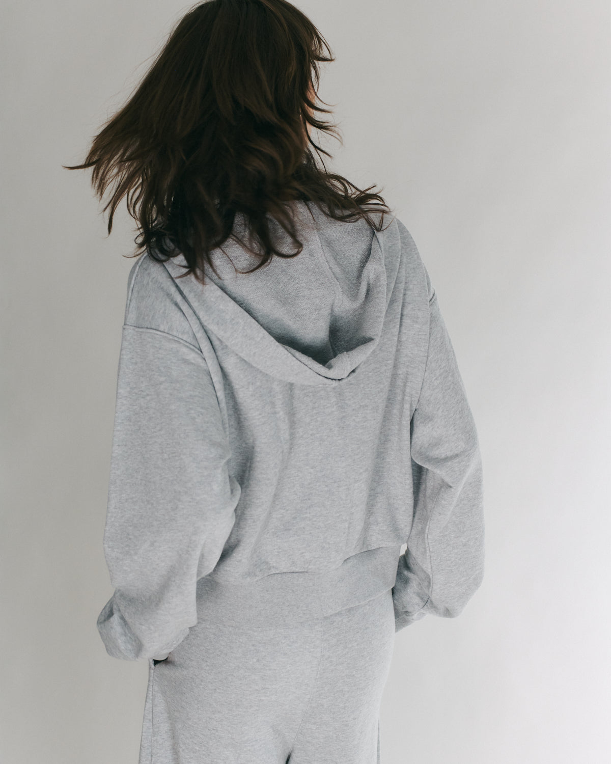 MIKEY ZIP HOODIE AMERICAN GREY