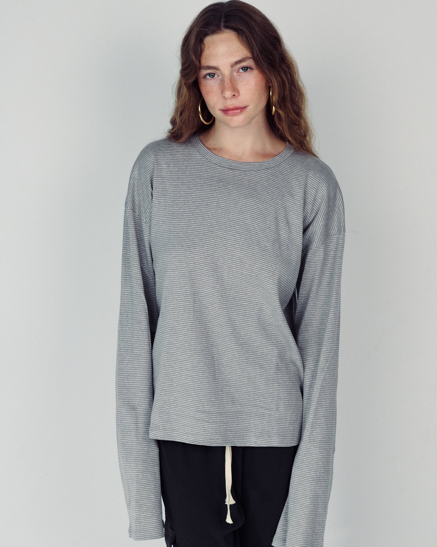 SHILA GREY STRIPES SHIRT