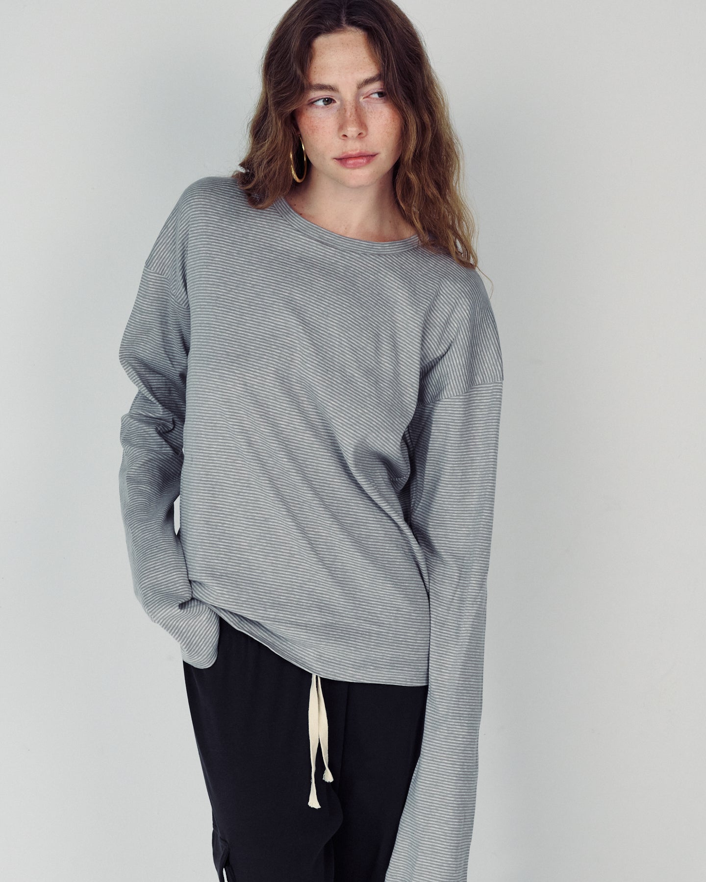 SHILA GREY STRIPES SHIRT