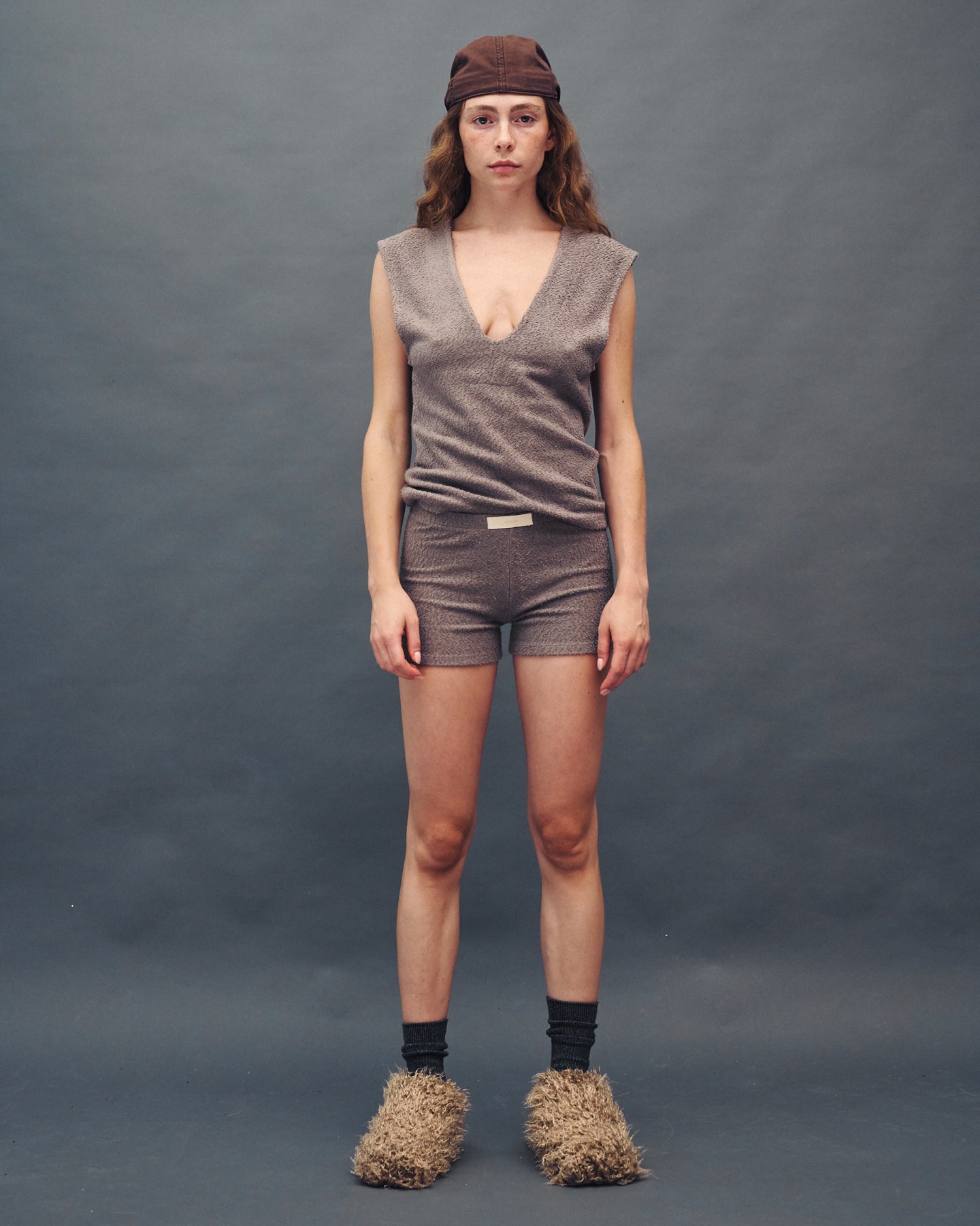 LOULO MONOCHROME GREY SHORTS