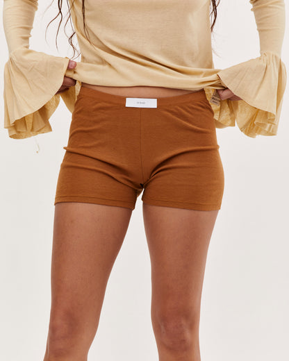 TERRY SHORTS BROWN