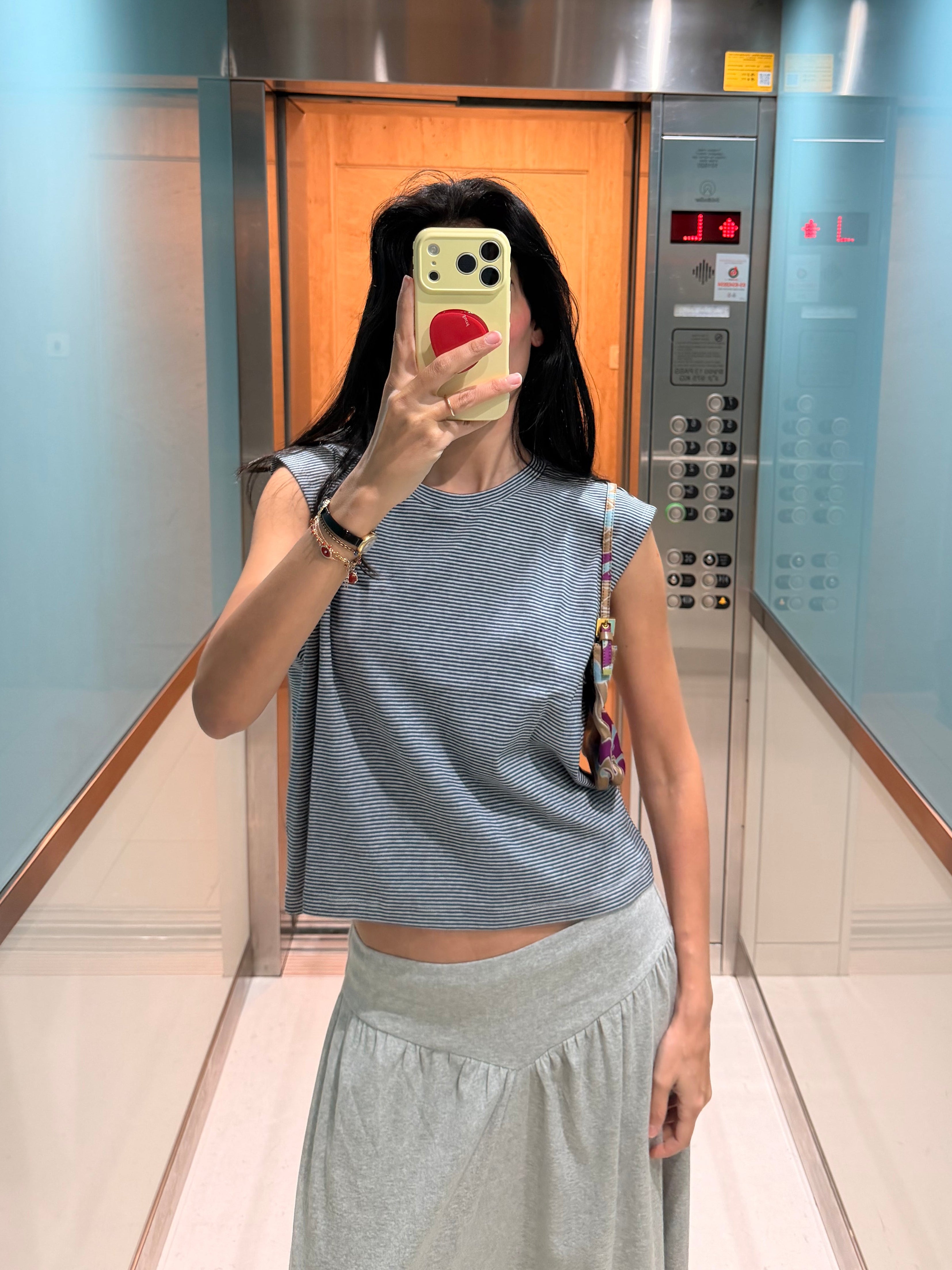 LIA TANK BLUE STRIPES