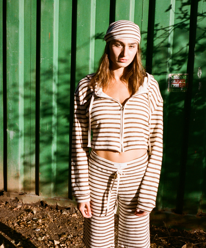 GAIA SWEATSHIRT BROWN STRIPES