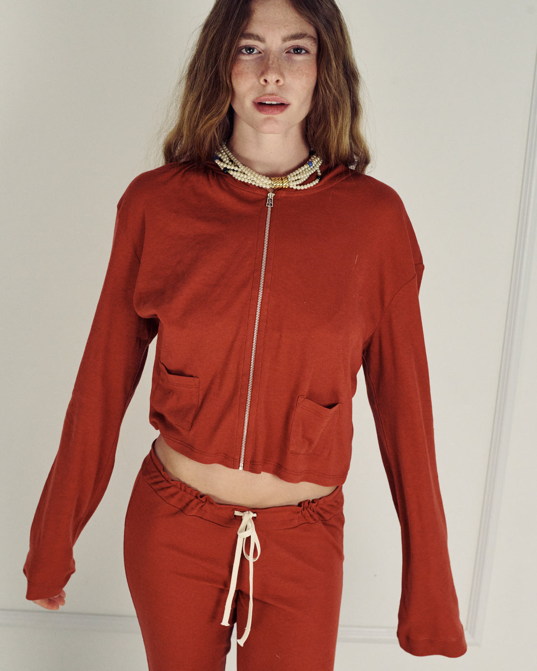 AUDREY DESERT RED CARDIGAN