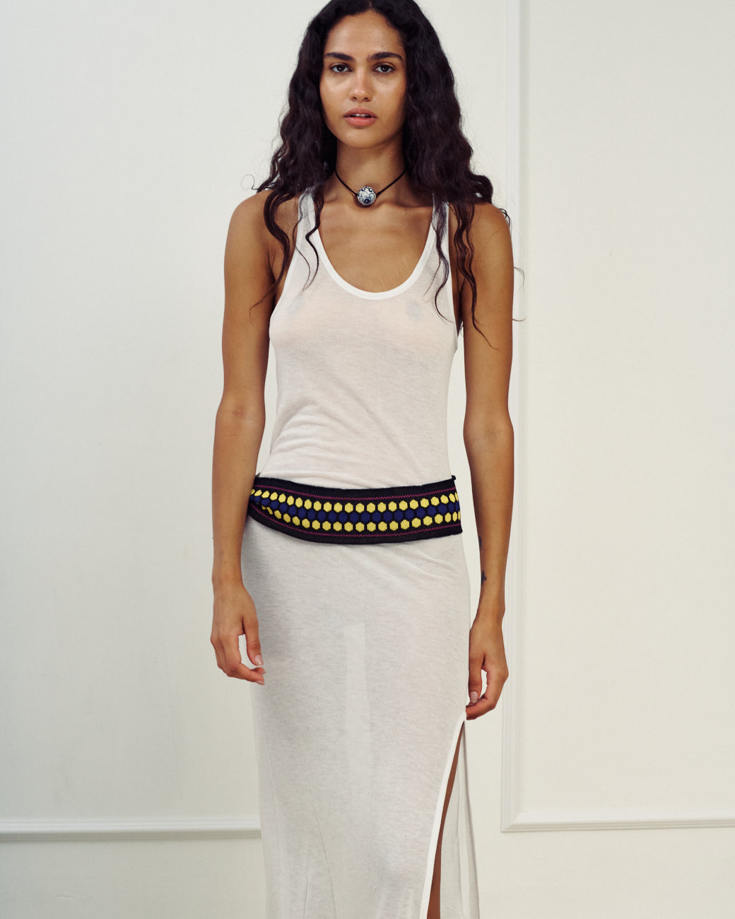 ANTONA KNIT DRESS WHITE