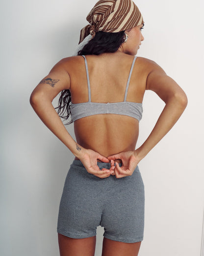 ANGIE GREY STRIPES BRA