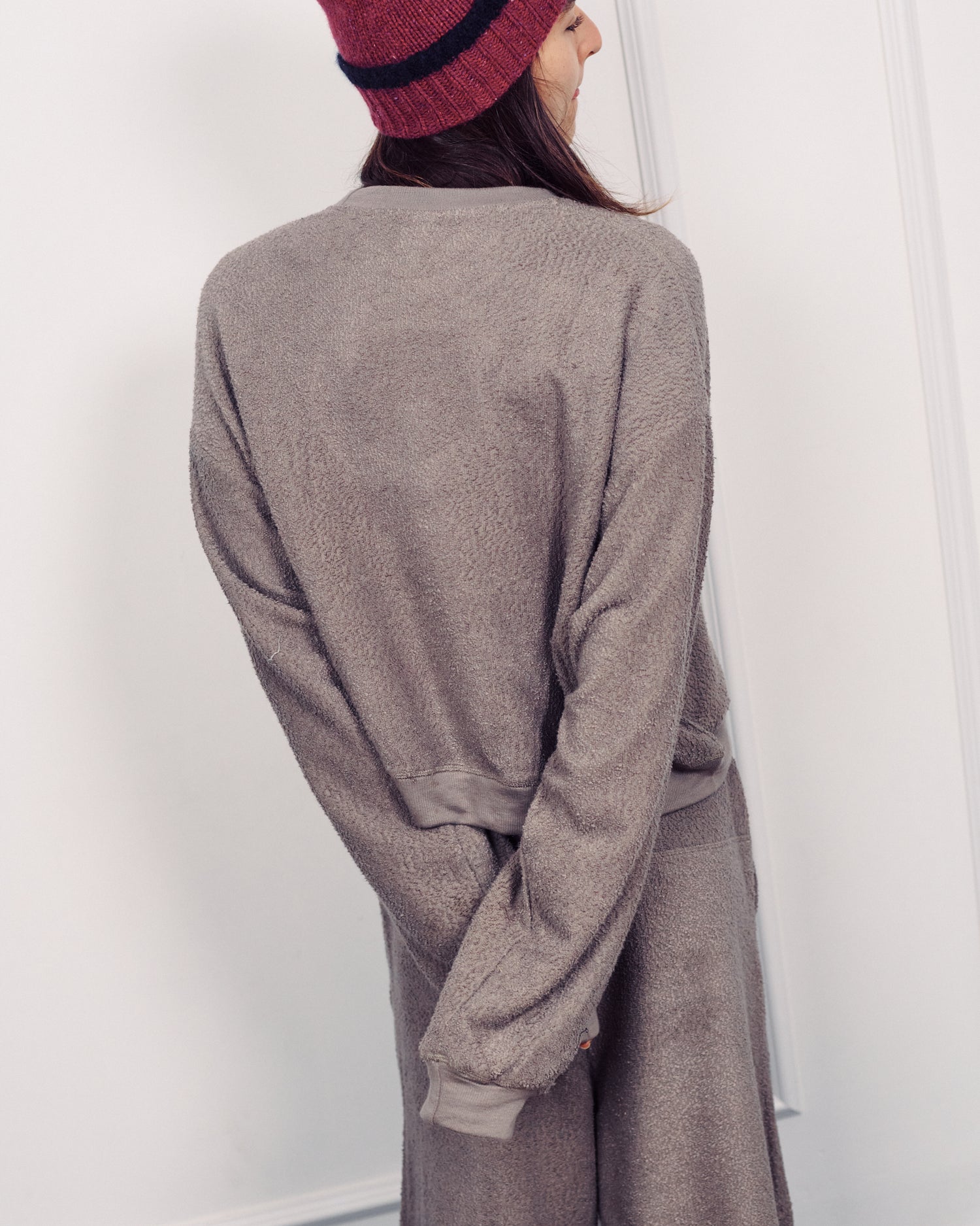 ALBA WIDE SWEATSHIRT MONOCHROME GREY