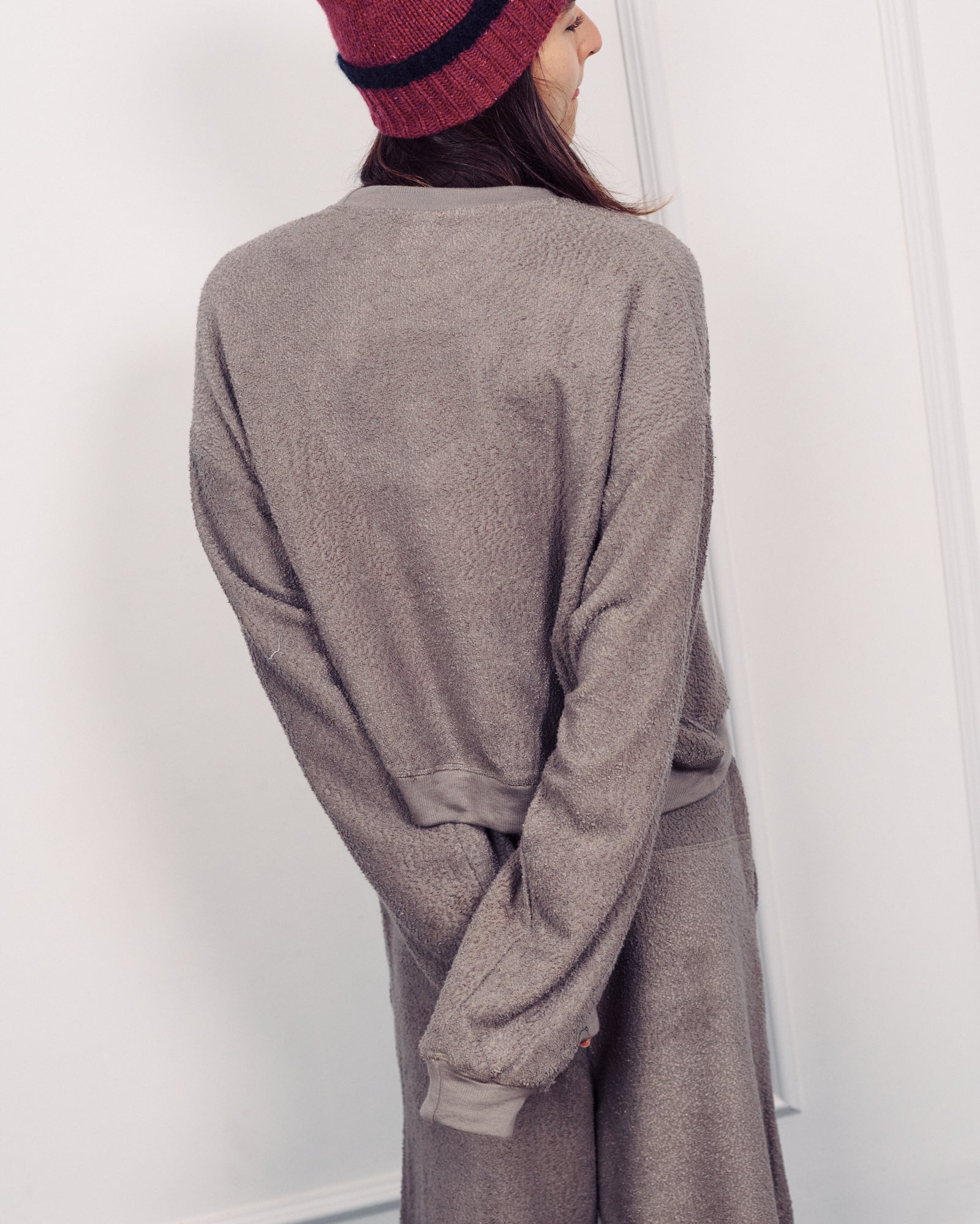 ALBA WIDE SWEATSHIRT MONOCHROME GREY
