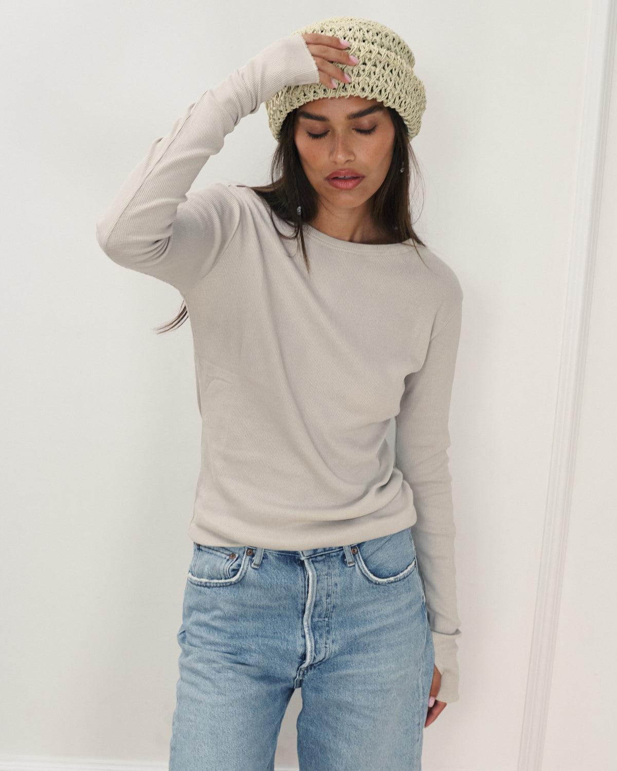 OLI RIB TEE OYSTER