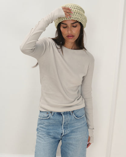 OLI RIB TEE OYSTER