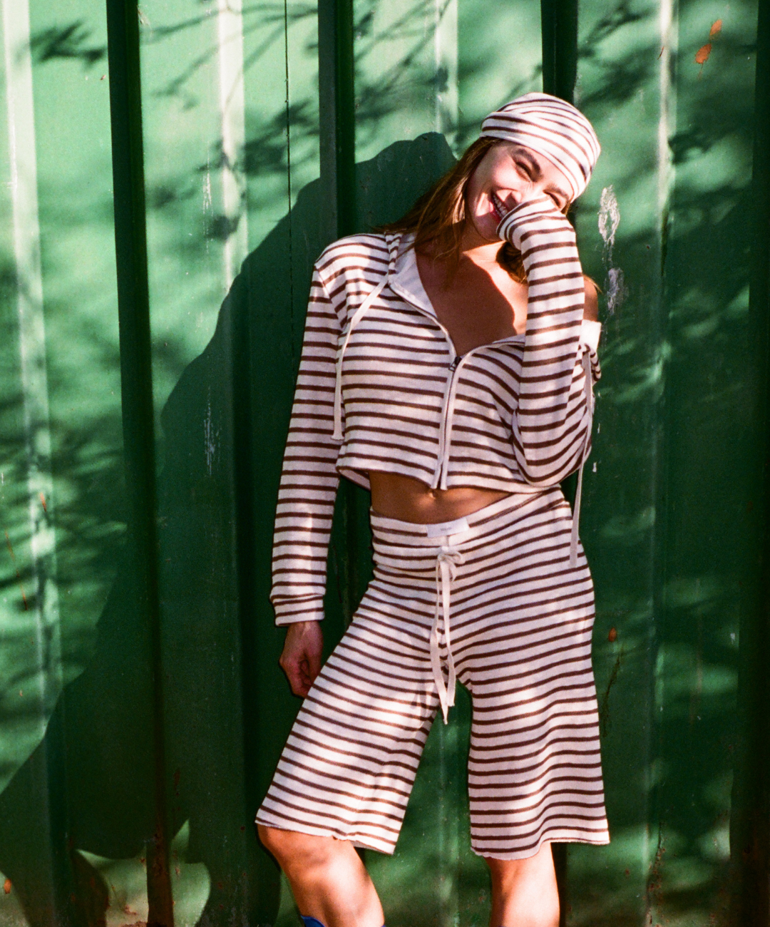 GAIA SWEATSHIRT BROWN STRIPES