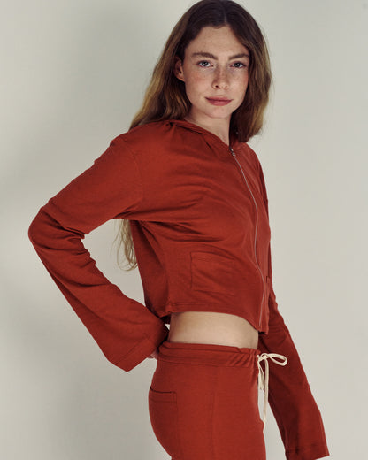 AUDREY DESERT RED CARDIGAN