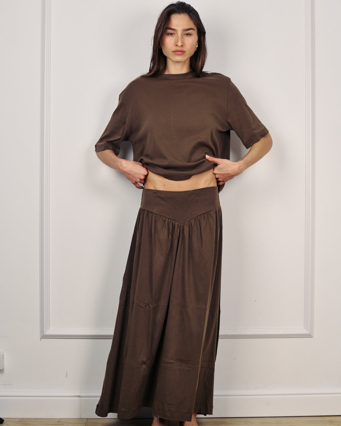 DONNA SKIRT CHOCOLATE