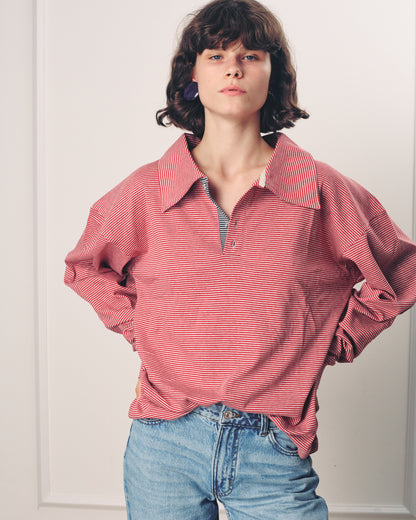 TAMAR POLO ROSE STRIPES