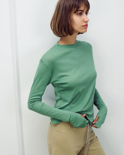MILA TEE SMOKY GREEN