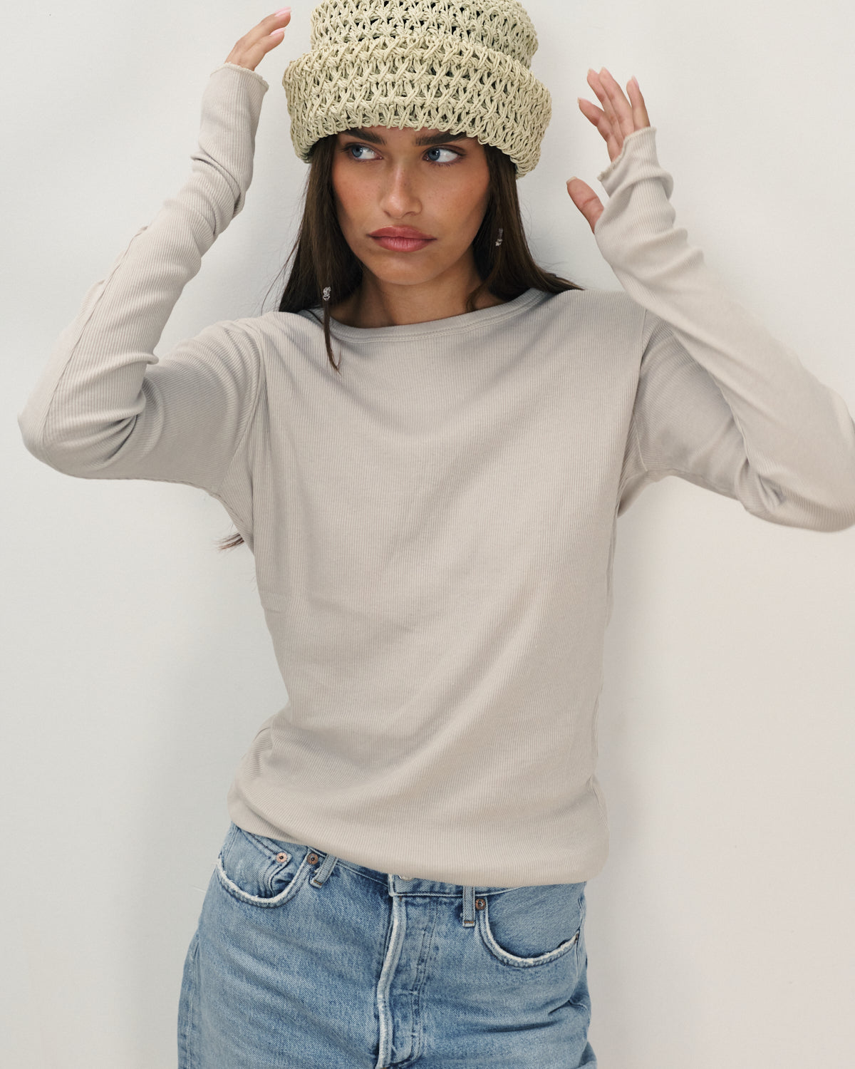 OLI RIB TEE OYSTER