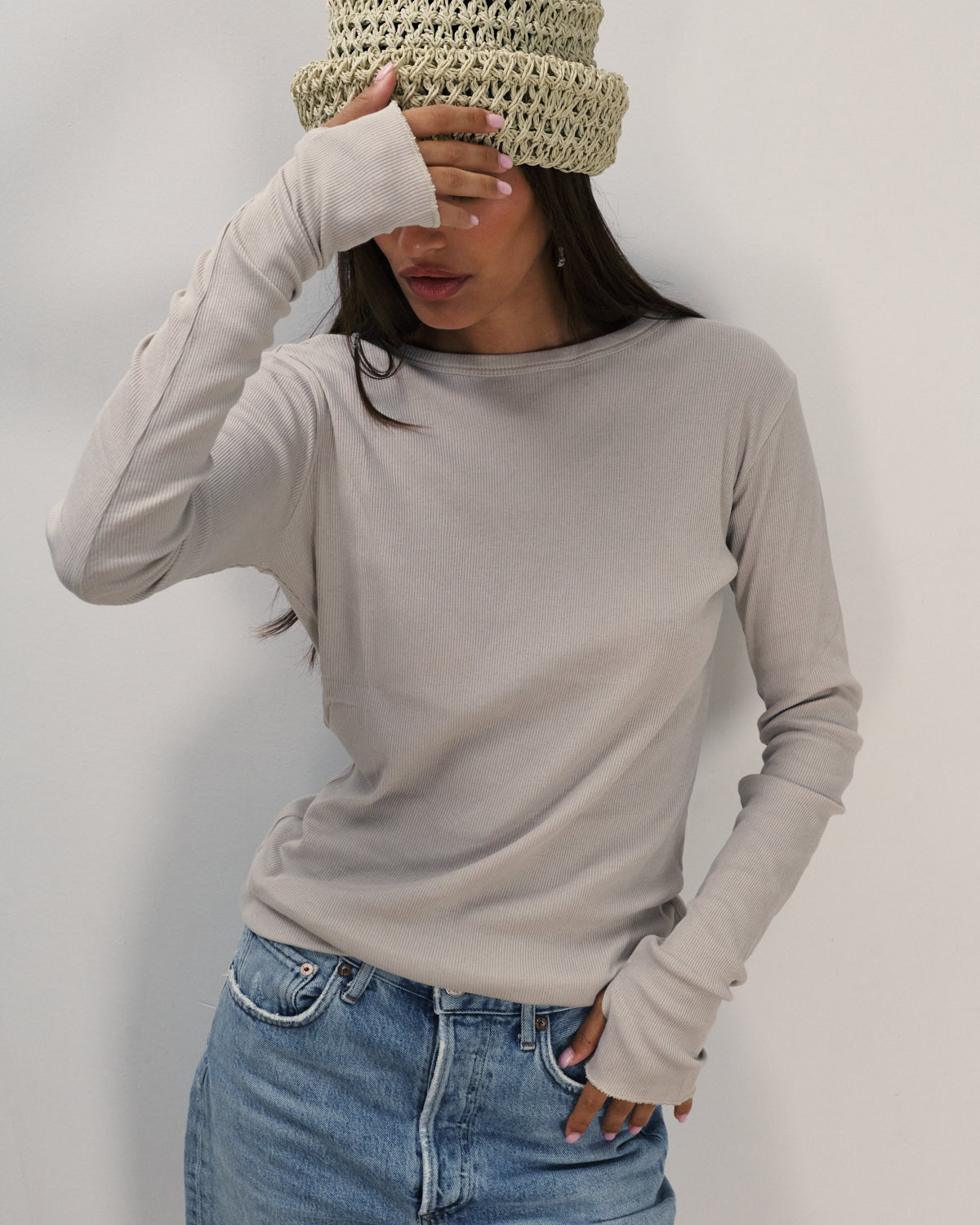 OLI RIB TEE OYSTER