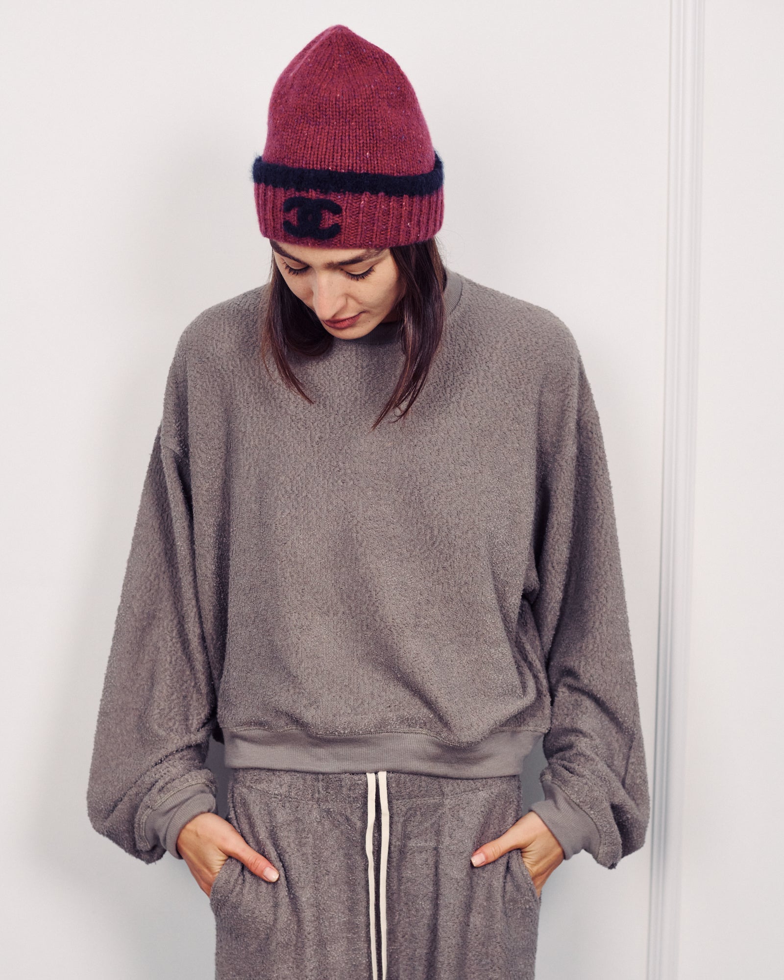 ALBA WIDE SWEATSHIRT MONOCHROME GREY