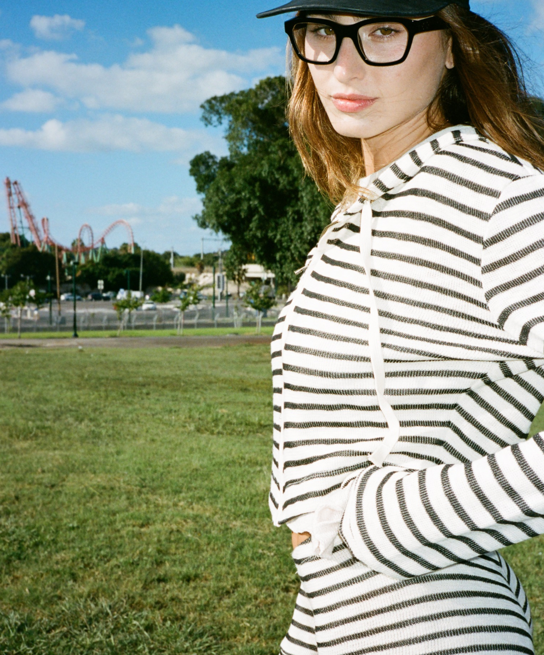 GAIA SWEATSHIRT BLACK STRIPES