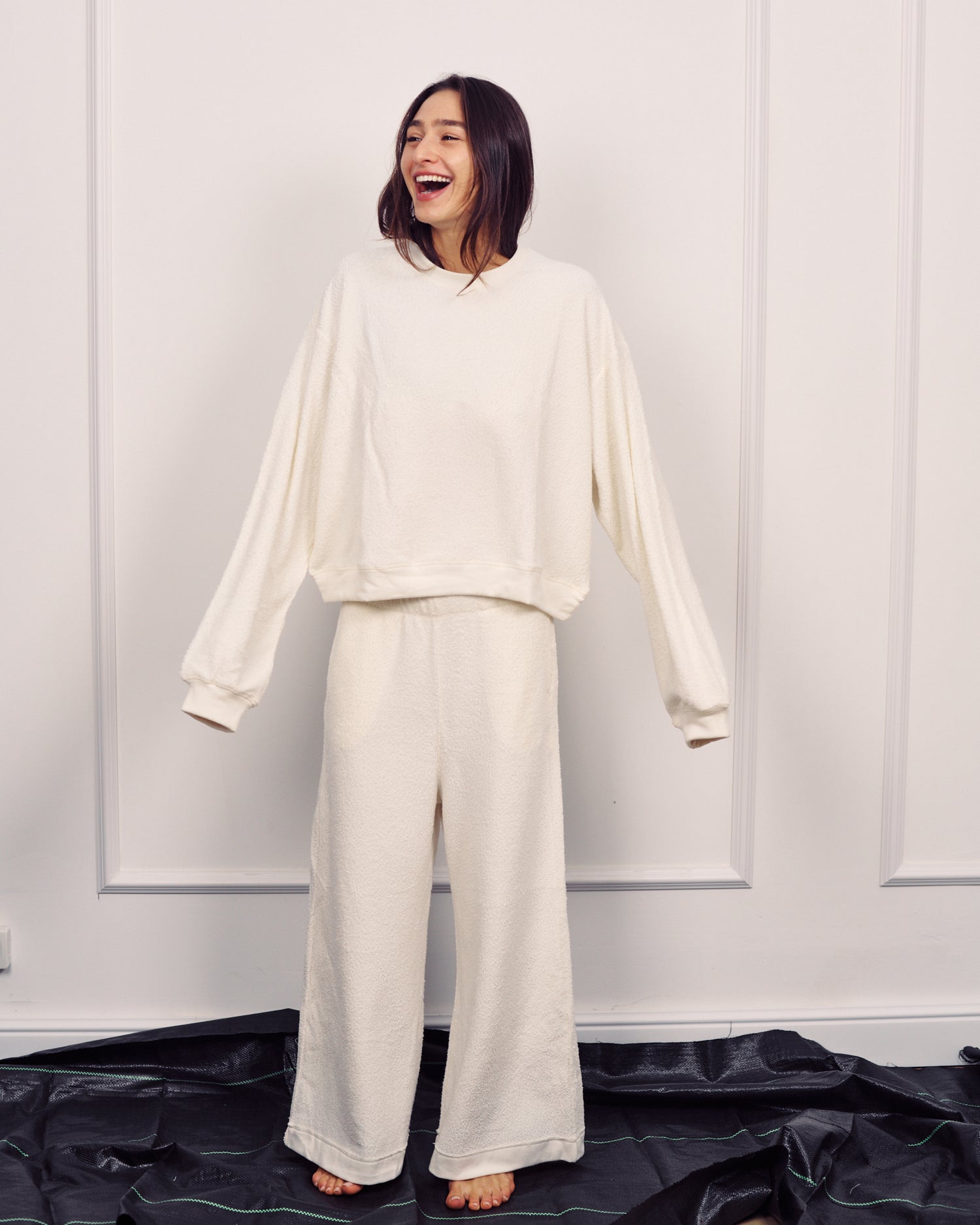 ARTHUR WIDE-LEG PANTS CREAM