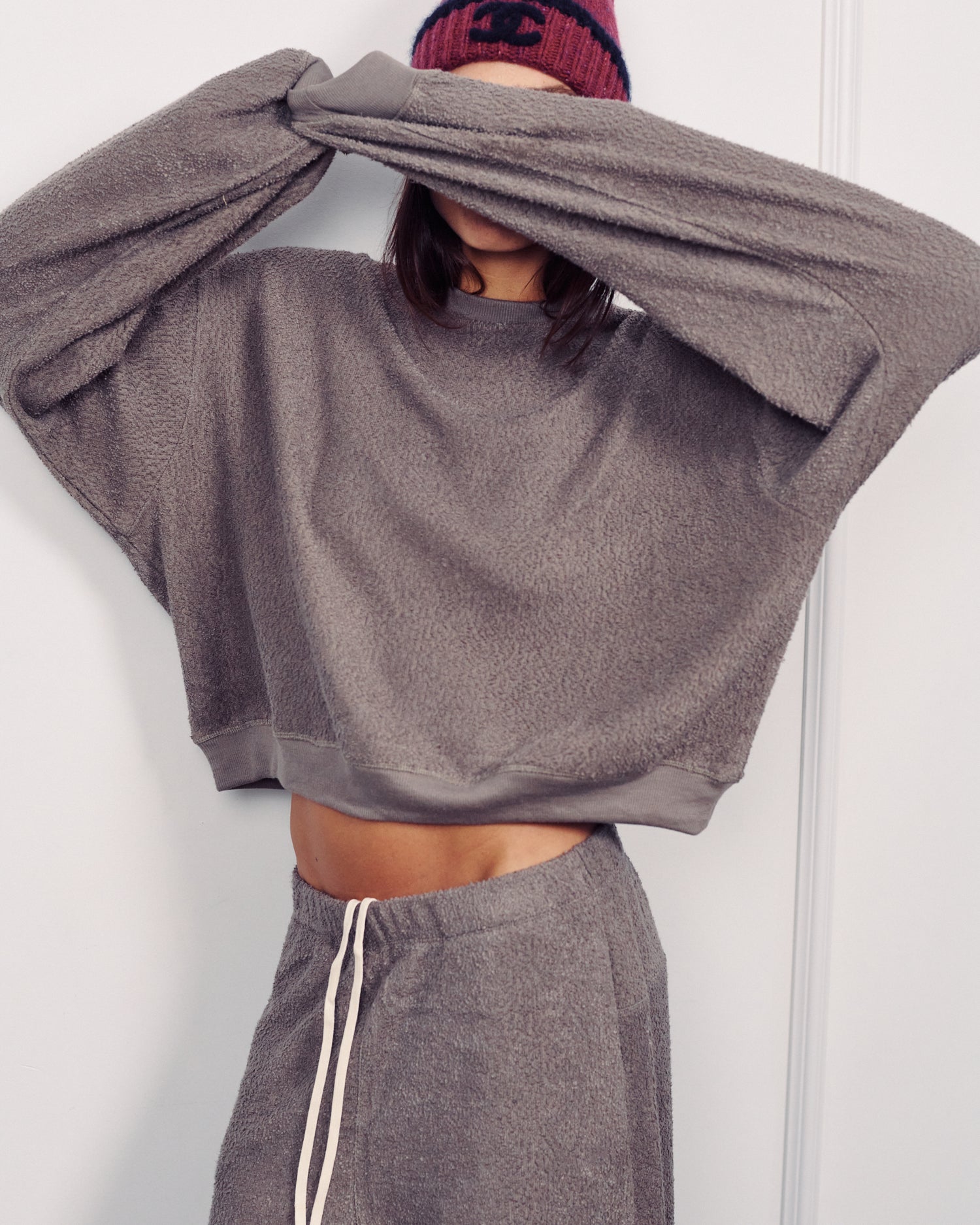 ALBA WIDE SWEATSHIRT MONOCHROME GREY