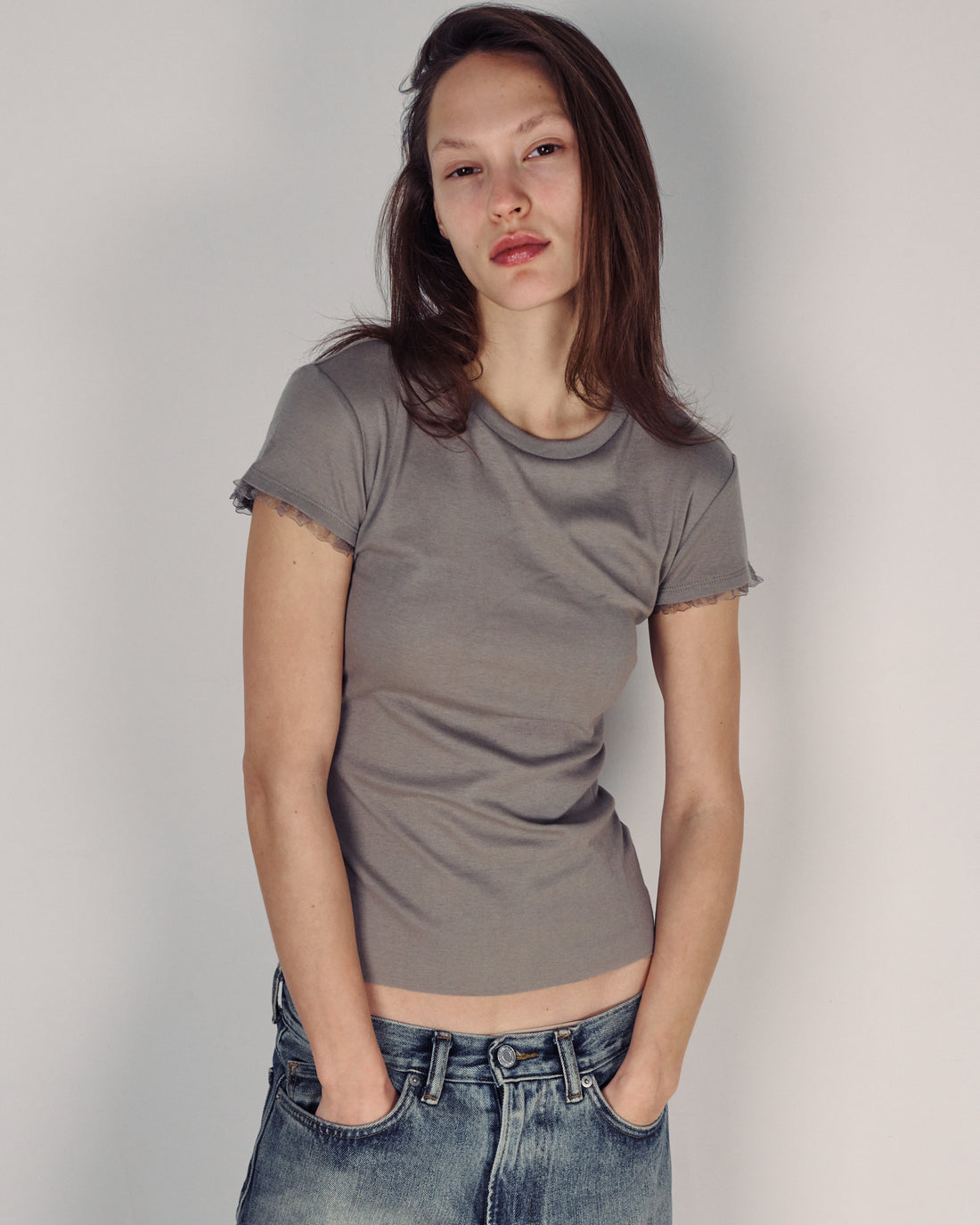 POLY T SHIRT CHELSEA GREY