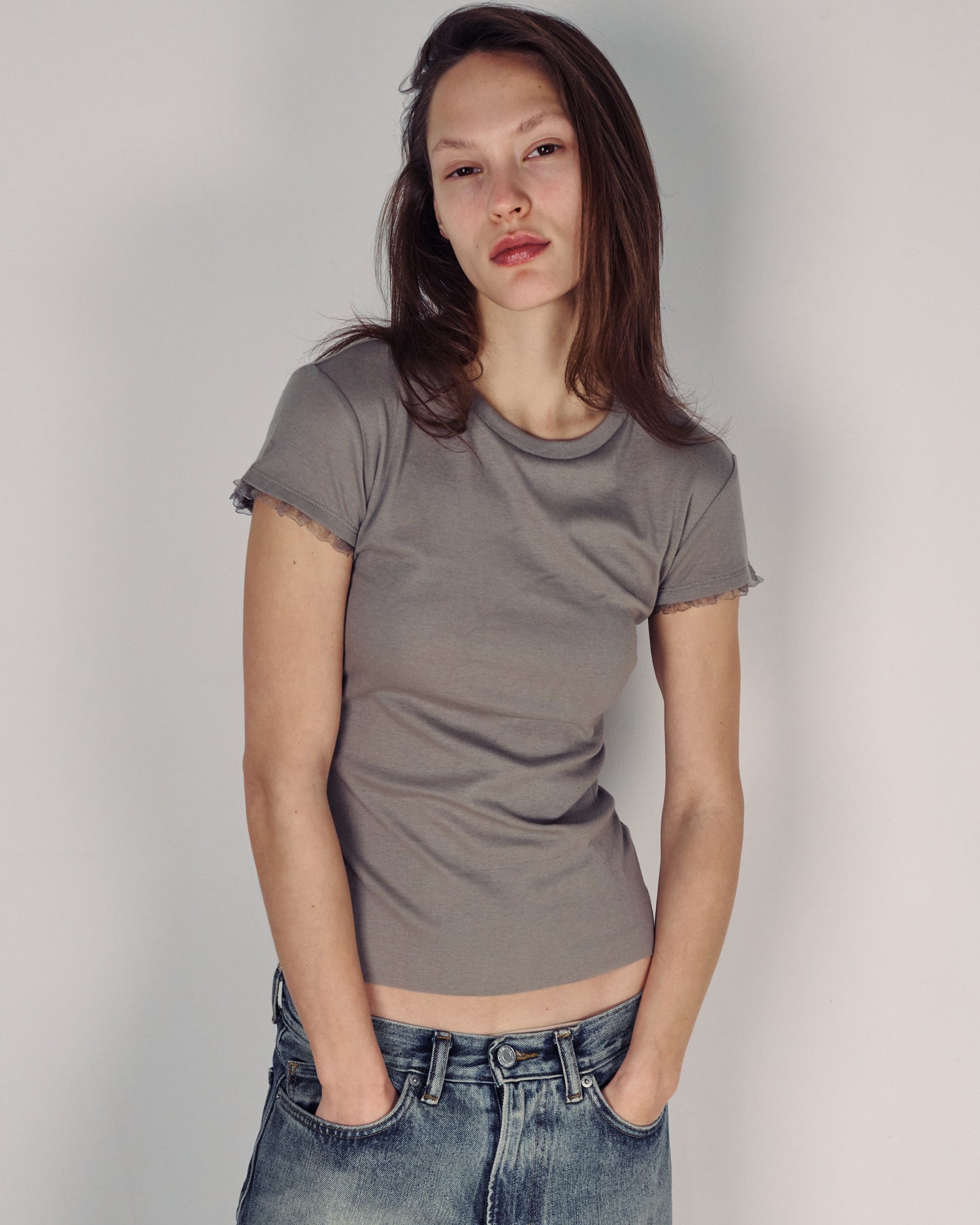 POLY T SHIRT CHELSEA GREY