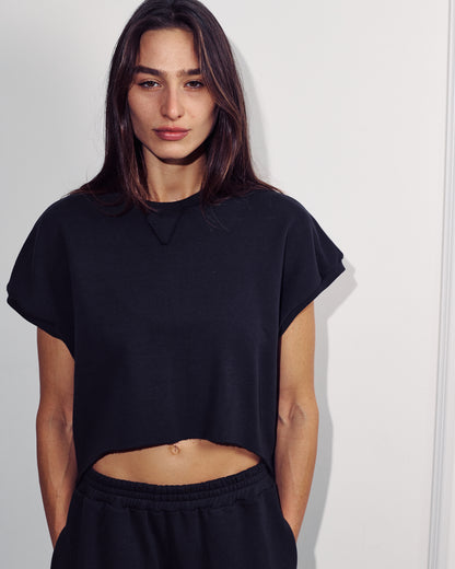 ROZA TOP EASY BLACK