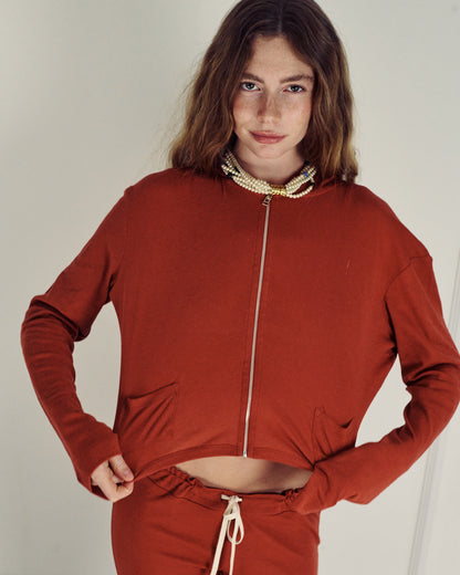 AUDREY DESERT RED CARDIGAN