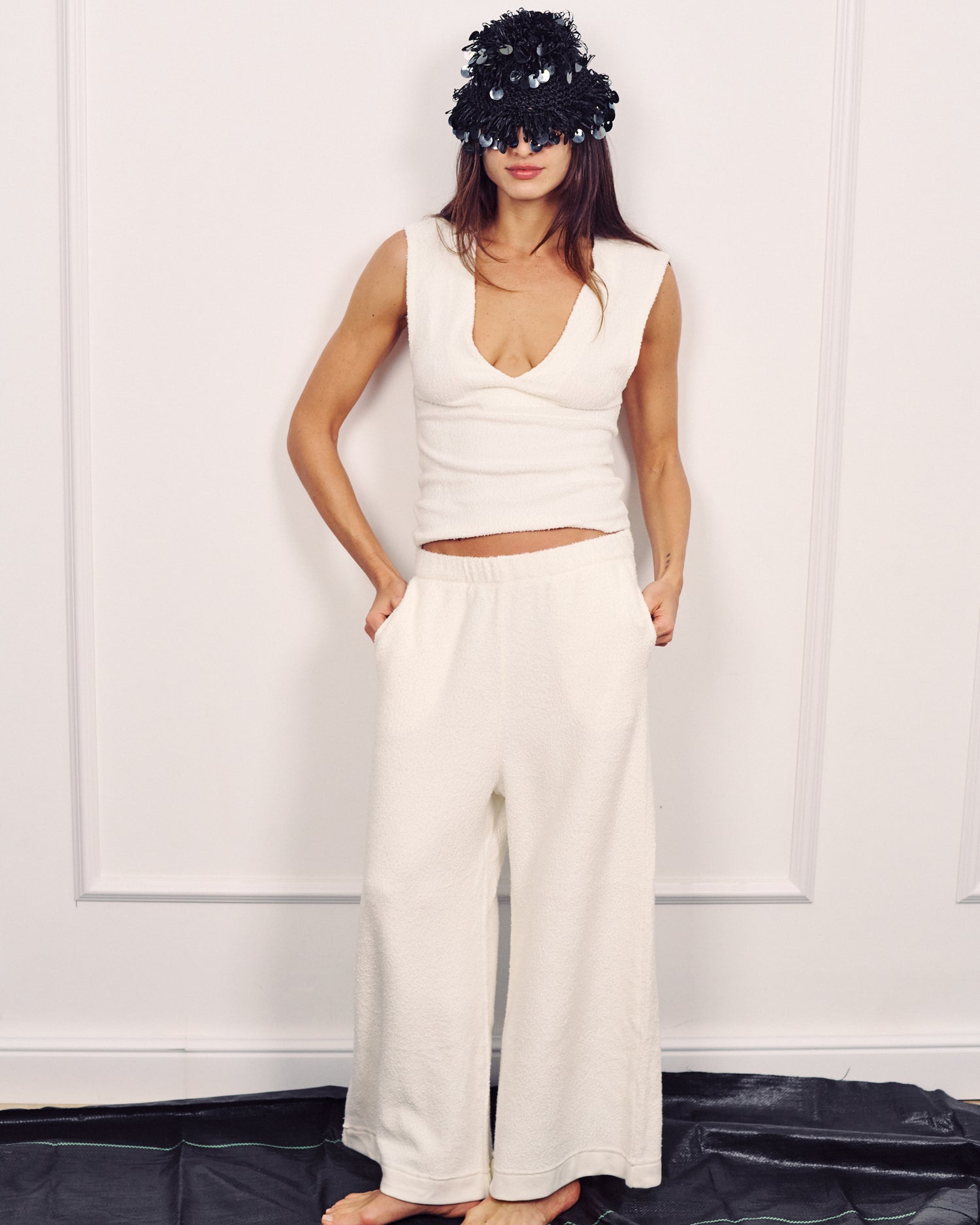ARTHUR WIDE-LEG PANTS CREAM