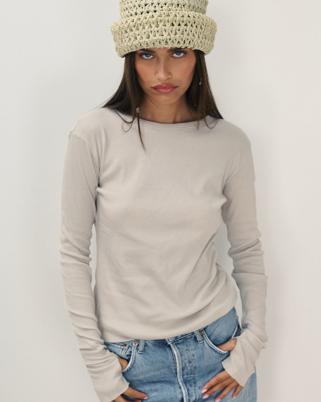 OLI RIB TEE OYSTER