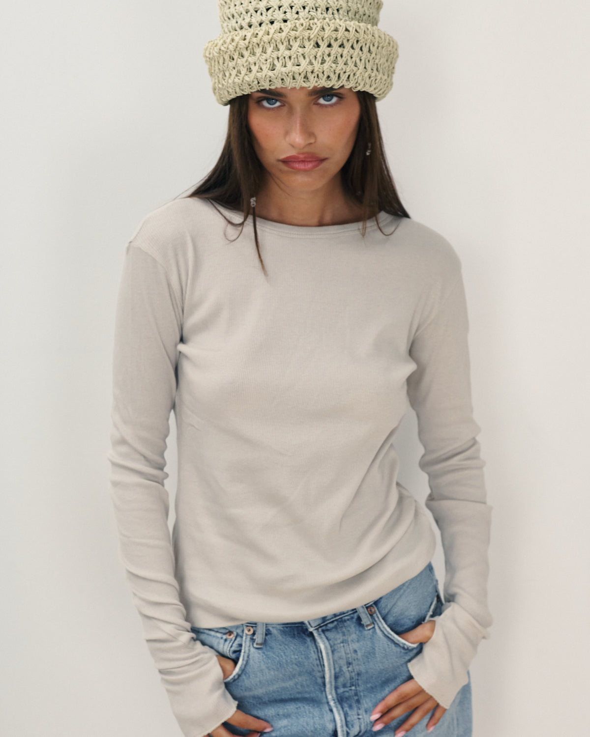 OLI RIB TEE OYSTER