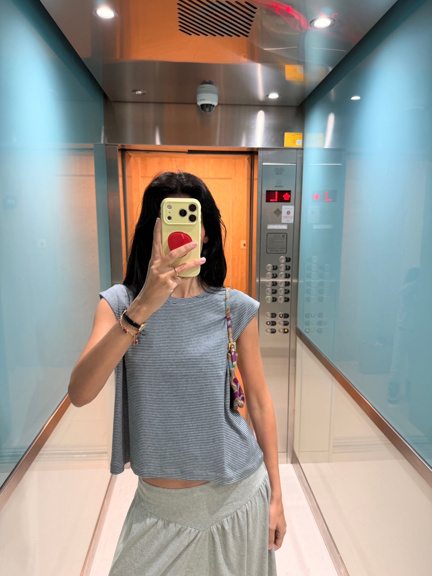 LIA TANK BLUE STRIPES