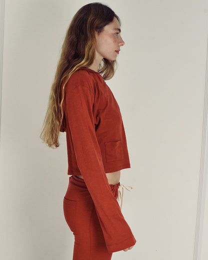 AUDREY DESERT RED CARDIGAN