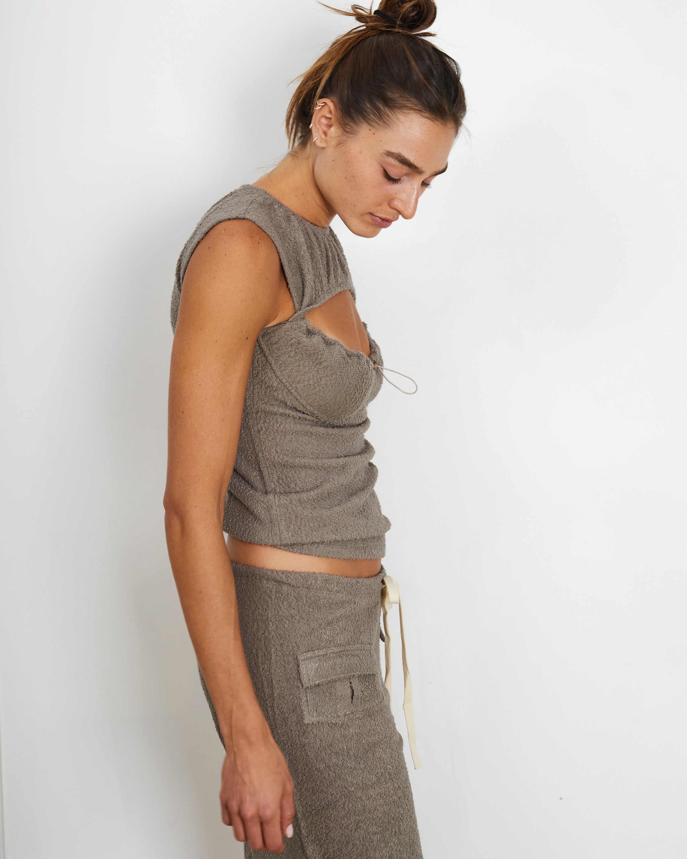 MILIE MONOCHROME GREY TOP