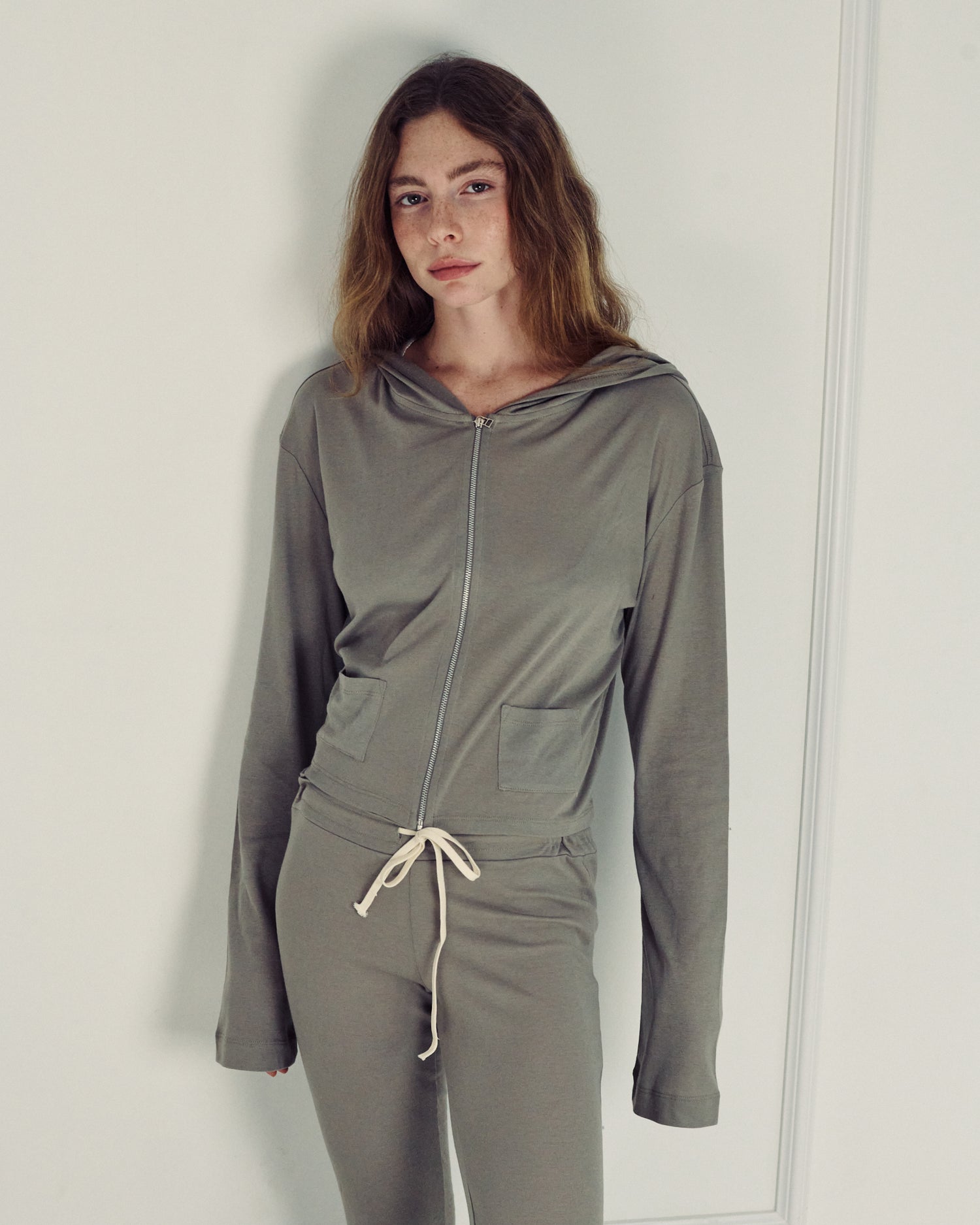 AUDREY CHELSEA GREY CARDIGAN