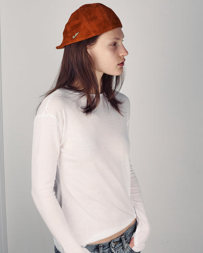 SHAKED WHITE RIB TEE