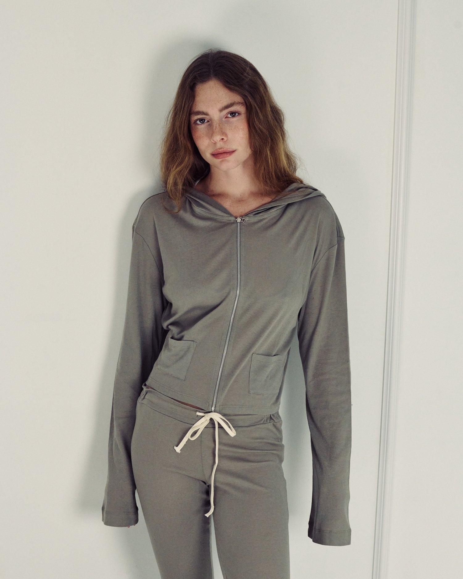 AUDREY CHELSEA GREY CARDIGAN