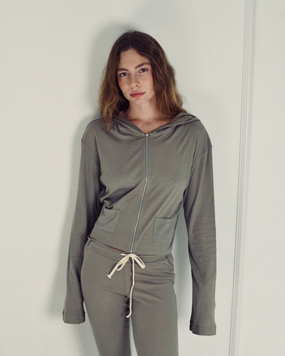 AUDREY CHELSEA GREY CARDIGAN