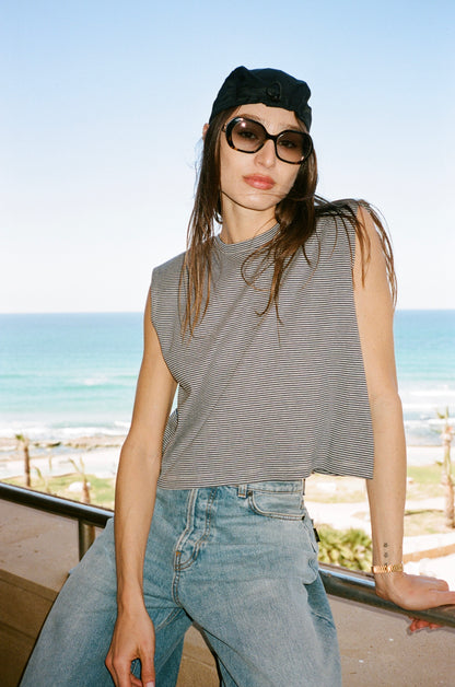 LIA TANK BLUE STRIPES
