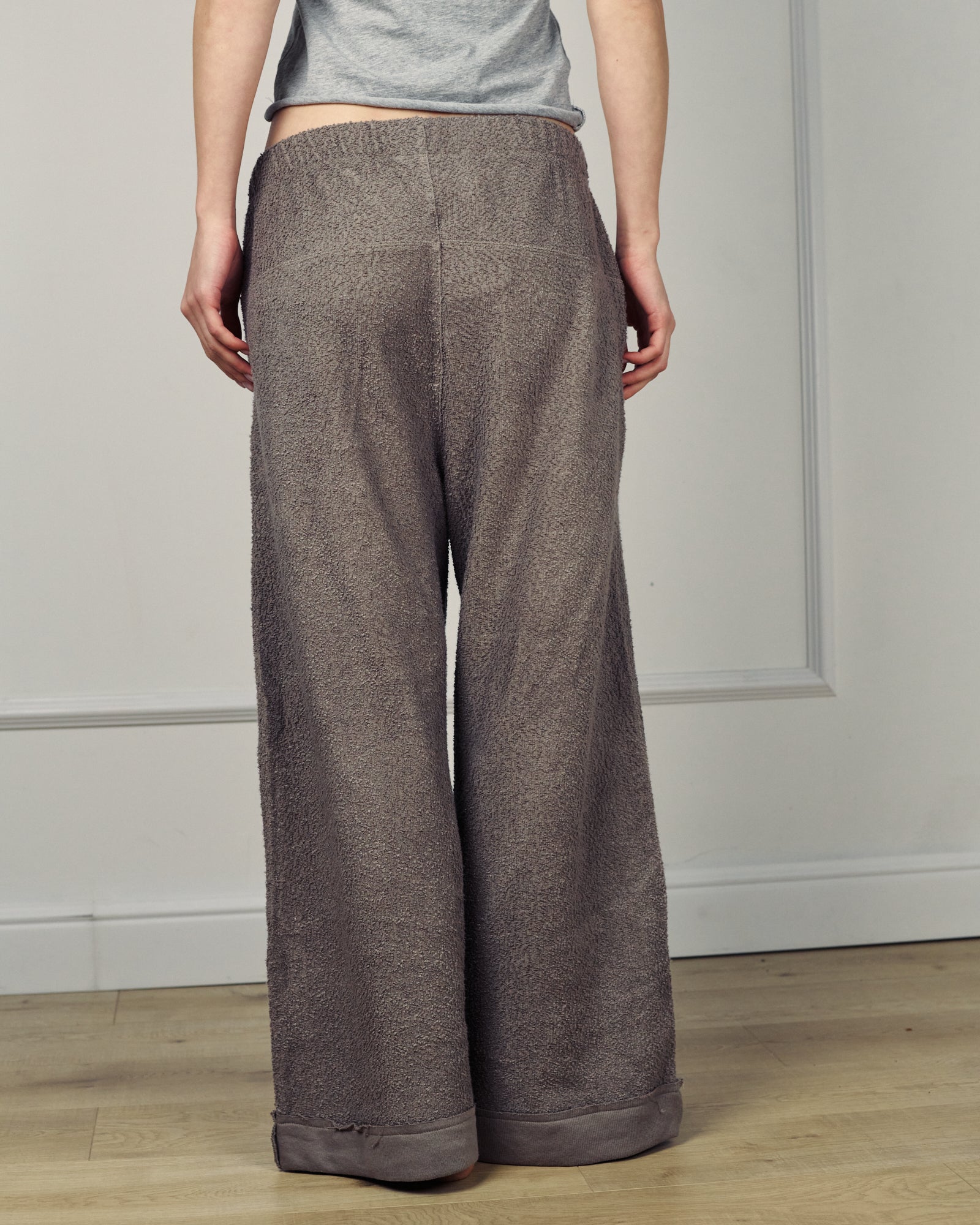 ARTHUR WIDE-LEG LIGHTWEIGHT PANTS MONOCHROME GREY