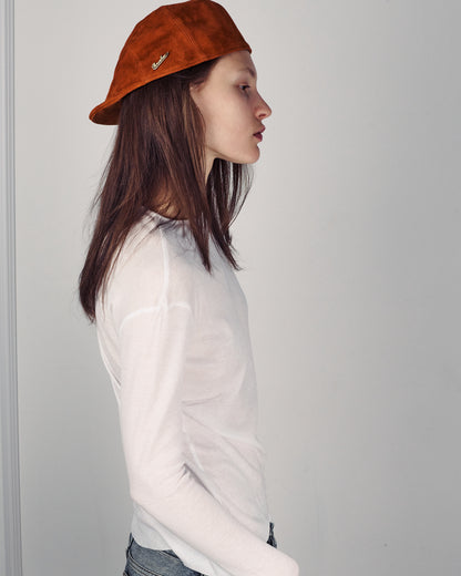 SHAKED WHITE RIB TEE