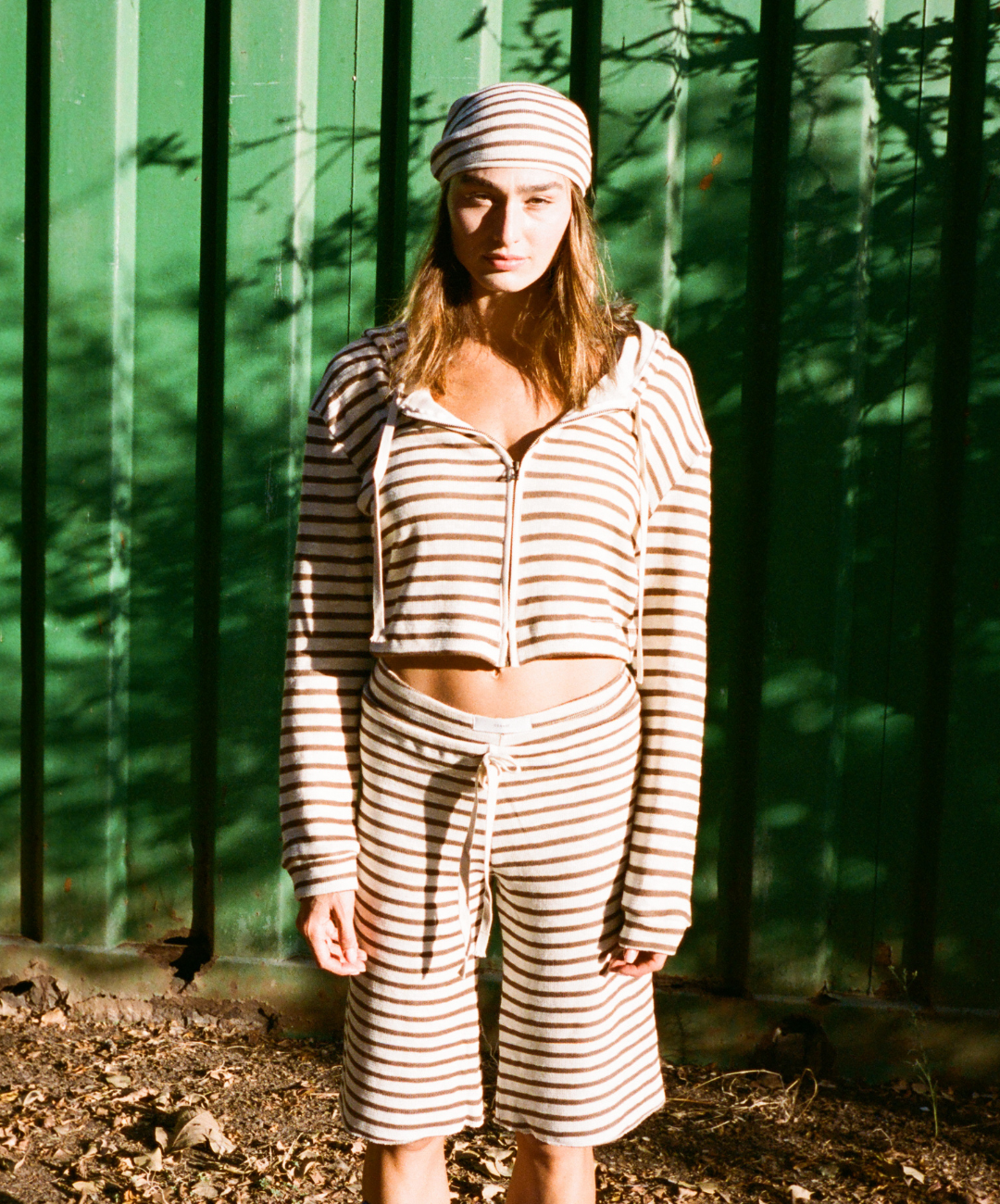 GAIA SWEATSHIRT BROWN STRIPES