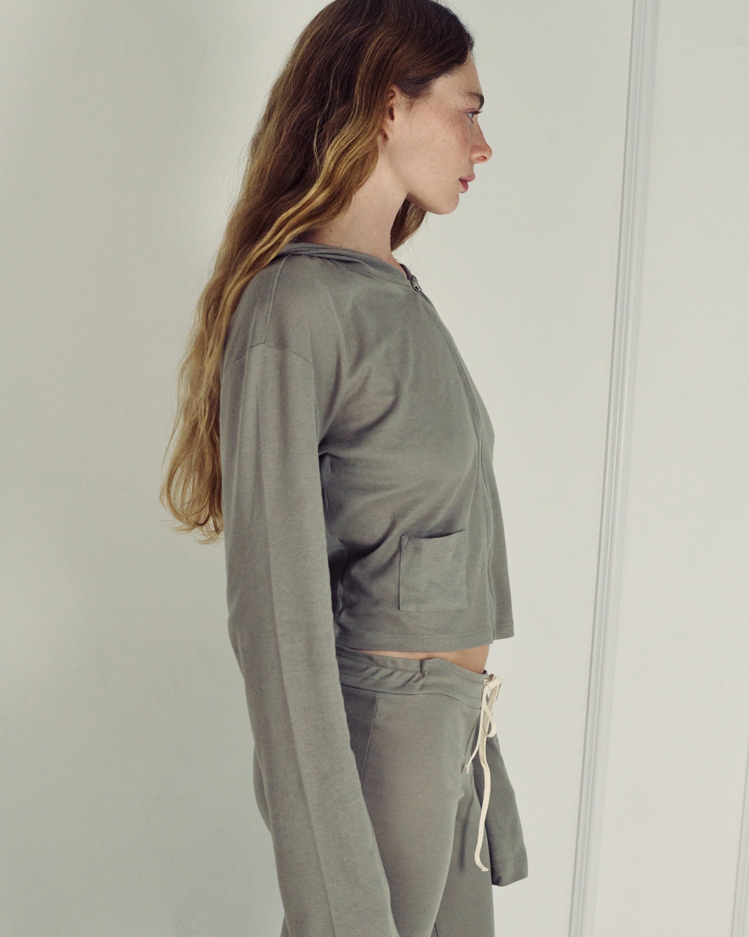 AUDREY CHELSEA GREY CARDIGAN