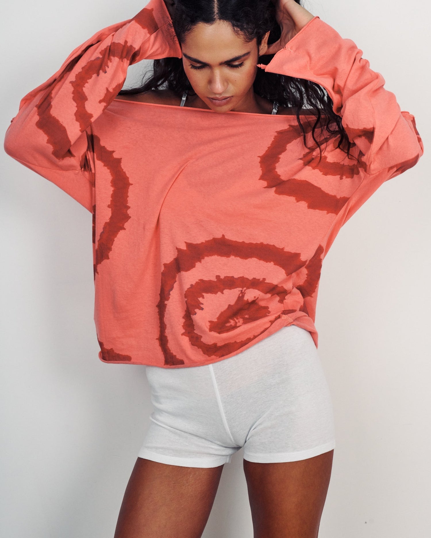 JACKSON PINK WITH RED OVER SIZE SHIRT