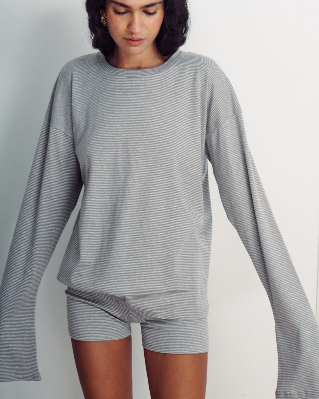 SHILA GREY STRIPES SHIRT