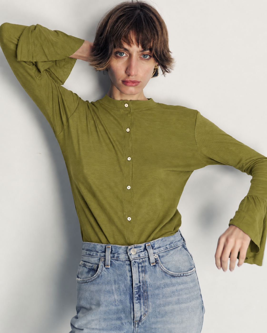DIANA SHIRT PALE OLIVE