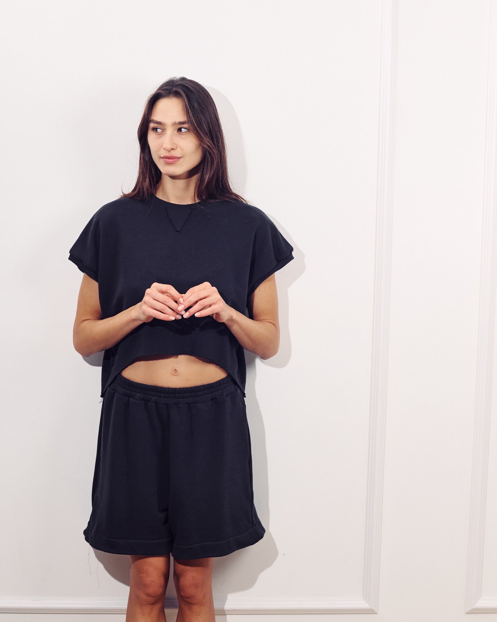 ROZA TOP EASY BLACK